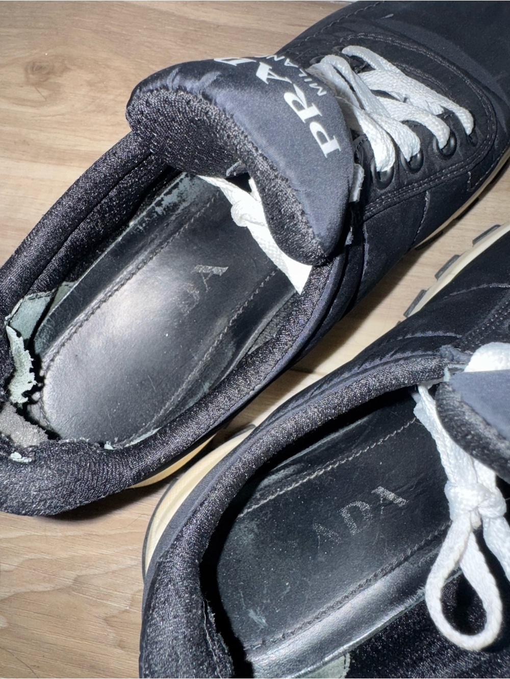 Prada Milano Men’s Black Suede Lace-Up Sneakers - Picture 10 of 12